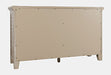 Jofran Rustic Shores 54" Coastal Distressed Acacia Four-Door Credenza Cabinet in Watch Hill Brown-Grey - Holmwood's Furniture & Design Center (Somersworth, NH)