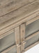 Jofran Rustic Shores 54" Coastal Distressed Acacia Four-Door Credenza Cabinet in Watch Hill Brown-Grey - Holmwood's Furniture & Design Center (Somersworth, NH)