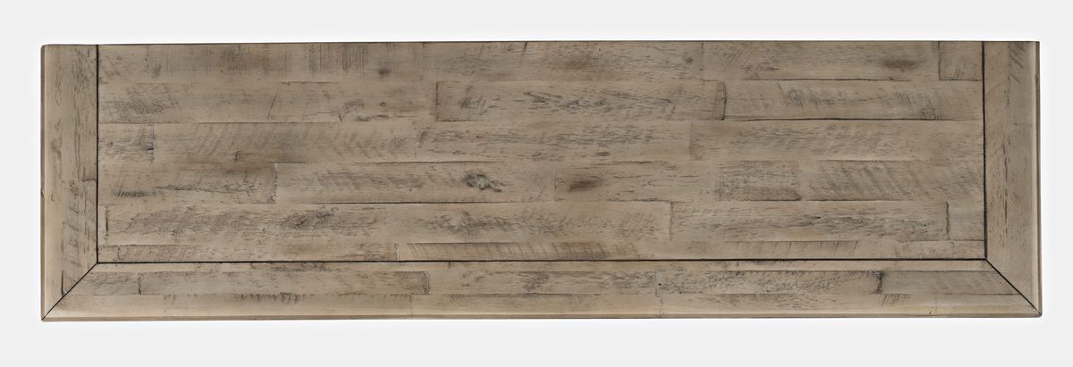 Jofran Rustic Shores 54" Coastal Distressed Acacia Four-Door Credenza Cabinet in Watch Hill Brown-Grey - Holmwood's Furniture & Design Center (Somersworth, NH)