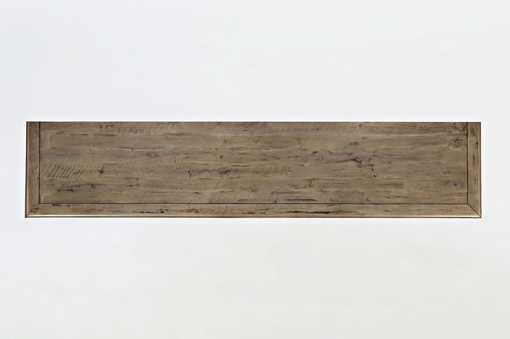 Jofran Rustic Shores 70" Coastal Distressed Acacia Six-Door Accent Cabinet in Watch Hill Brown-Grey - Holmwood's Furniture & Design Center (Somersworth, NH)