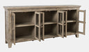 Jofran Rustic Shores 70" Coastal Distressed Acacia Six-Door Sideboard Cabinet in Watch Hill Brown-Grey - Holmwood's Furniture & Design Center (Somersworth, NH)