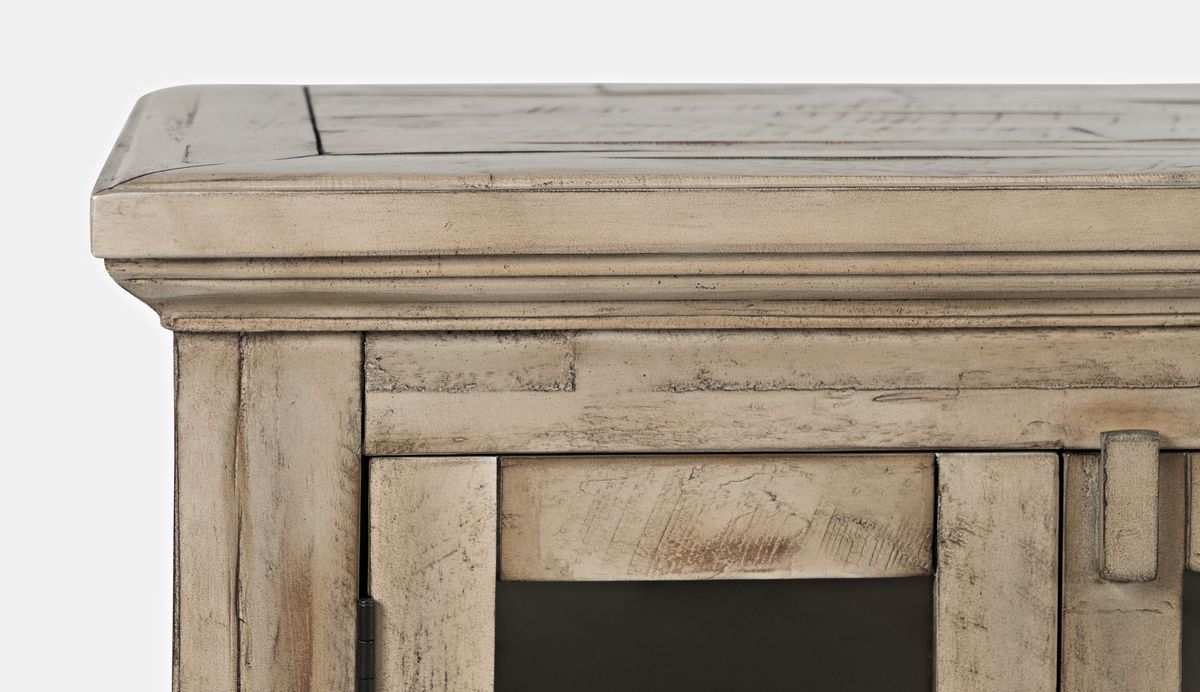 Jofran Rustic Shores 70" Coastal Distressed Acacia Six-Door Sideboard Cabinet in Watch Hill Brown-Grey - Holmwood's Furniture & Design Center (Somersworth, NH)