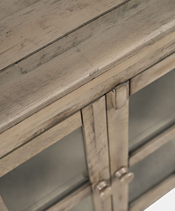 Jofran Rustic Shores 70" Coastal Distressed Acacia Six-Door Sideboard Cabinet in Watch Hill Brown-Grey - Holmwood's Furniture & Design Center (Somersworth, NH)