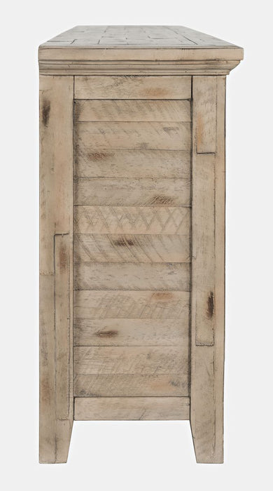Jofran Rustic Shores 70" Coastal Distressed Acacia Six-Door Sideboard Cabinet in Watch Hill Brown-Grey - Holmwood's Furniture & Design Center (Somersworth, NH)