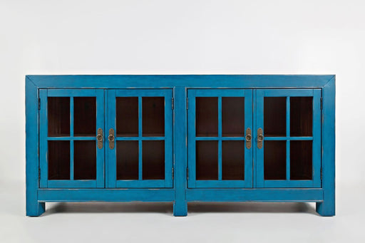 Jofran Aquitaine Transitional Style Accent Cabinet in Azure Blue image