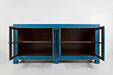 Jofran Aquitaine Transitional Style Accent Cabinet in Azure Blue - Holmwood's Furniture & Design Center (Somersworth, NH)