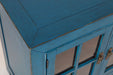 Jofran Aquitaine Transitional Style Accent Cabinet in Azure Blue - Holmwood's Furniture & Design Center (Somersworth, NH)