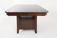 Jofran Manchester High/Low Table with Storage Base in Medium Brown - Holmwood's Furniture & Design Center (Somersworth, NH)