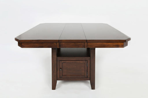 Jofran Manchester High/Low Table with Storage Base in Medium Brown - Holmwood's Furniture & Design Center (Somersworth, NH)