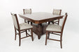 Jofran Manchester High/Low Table with Storage Base in Medium Brown - Holmwood's Furniture & Design Center (Somersworth, NH)