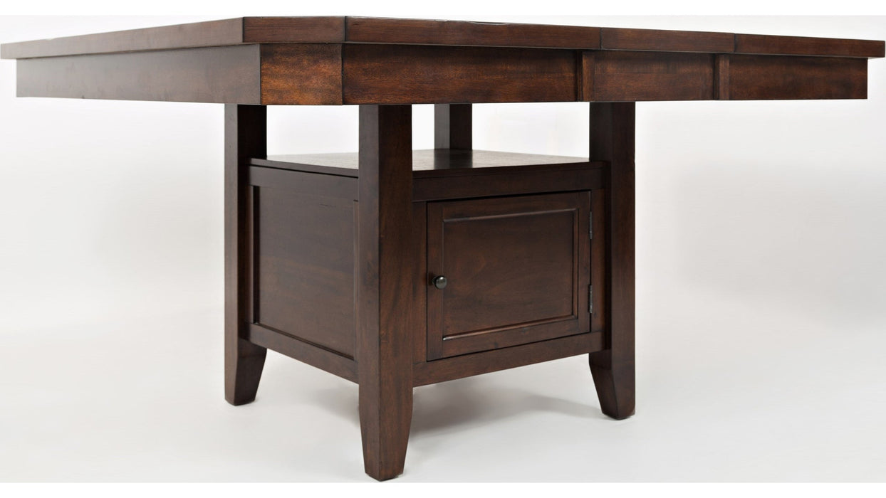 Jofran Manchester High/Low Table with Storage Base in MerlotBKT - Holmwood's Furniture & Design Center (Somersworth, NH)