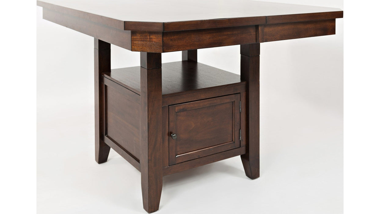 Jofran Manchester High/Low Table with Storage Base in MerlotBKT - Holmwood's Furniture & Design Center (Somersworth, NH)