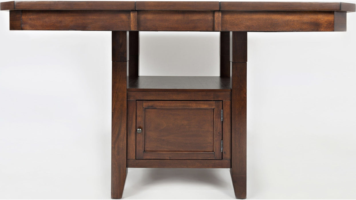 Jofran Manchester High/Low Table with Storage Base in MerlotBKT - Holmwood's Furniture & Design Center (Somersworth, NH)