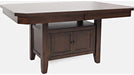 Jofran Manchester High/Low Rectangle Dining Table in Merlot - Holmwood's Furniture & Design Center (Somersworth, NH)