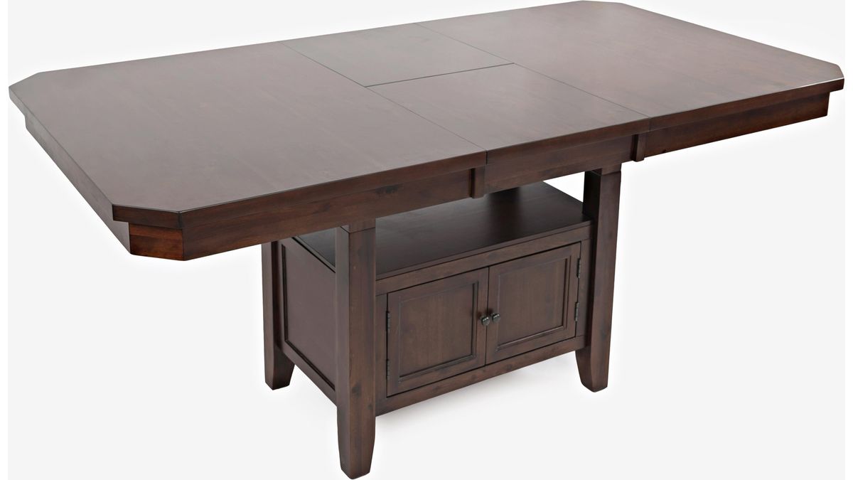 Jofran Manchester High/Low Rectangle Dining Table in Merlot - Holmwood's Furniture & Design Center (Somersworth, NH)
