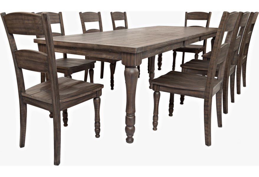 Jofran Madison County Rectangle Extension Dining Table in Barnwood - Holmwood's Furniture & Design Center (Somersworth, NH)