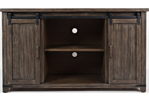 Jofran Madison County 60" Barn Door Server in Barnwood - Holmwood's Furniture & Design Center (Somersworth, NH)