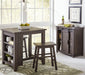 Jofran Madison County Rustic Reclaimed Pine Farmhouse 3 Piece Counter Height Dining Set in Barnwood Brown - Holmwood's Furniture & Design Center (Somersworth, NH)