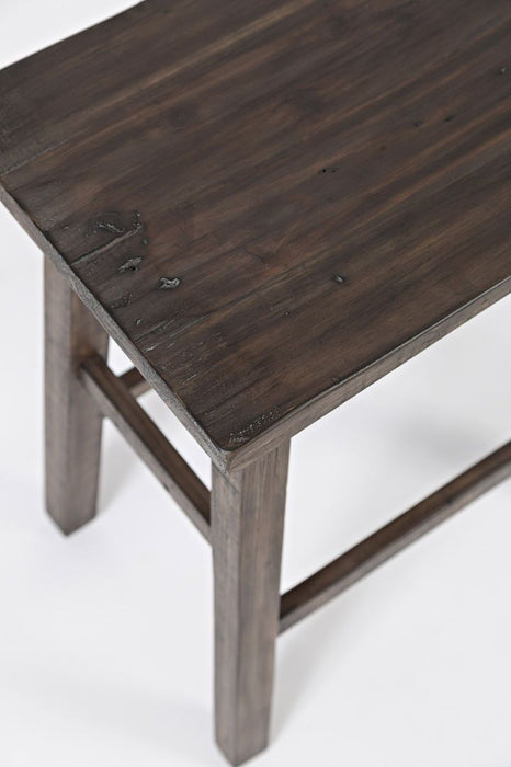 Jofran Madison County Rustic Reclaimed Pine Farmhouse 3 Piece Counter Height Dining Set in Barnwood Brown - Holmwood's Furniture & Design Center (Somersworth, NH)