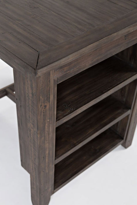 Jofran Madison County Rustic Reclaimed Pine Farmhouse 3 Piece Counter Height Dining Set in Barnwood Brown - Holmwood's Furniture & Design Center (Somersworth, NH)