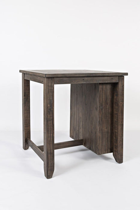 Jofran Madison County Rustic Reclaimed Pine Farmhouse 3 Piece Counter Height Dining Set in Barnwood Brown - Holmwood's Furniture & Design Center (Somersworth, NH)