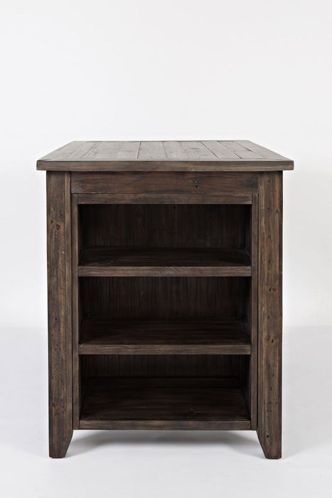 Jofran Madison County Rustic Reclaimed Pine Farmhouse 3 Piece Counter Height Dining Set in Barnwood Brown - Holmwood's Furniture & Design Center (Somersworth, NH)
