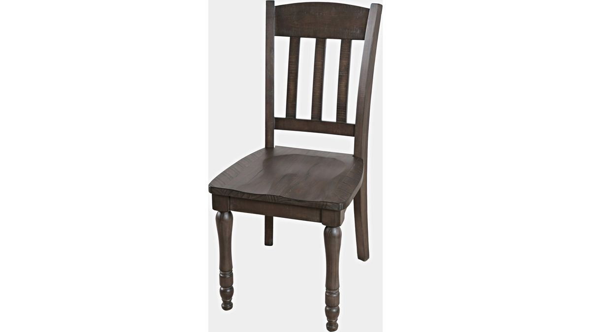 Jofran Madison County Slatback Dining Chair in Barnwood (Set of 2) - Holmwood's Furniture & Design Center (Somersworth, NH)
