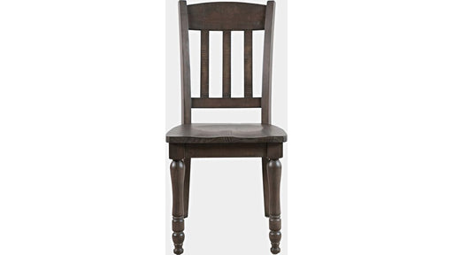 Jofran Madison County Slatback Dining Chair in Barnwood (Set of 2) - Holmwood's Furniture & Design Center (Somersworth, NH)