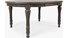 Jofran Madison County Round to Oval Dining Table in Barnwood - Holmwood's Furniture & Design Center (Somersworth, NH)