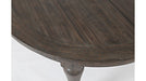 Jofran Madison County Round to Oval Dining Table in Barnwood - Holmwood's Furniture & Design Center (Somersworth, NH)