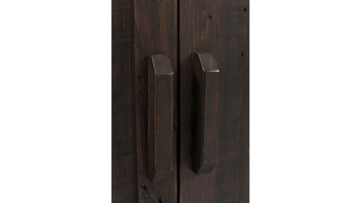 Jofran Madison County 70" Barn Door Server in Barnwood - Holmwood's Furniture & Design Center (Somersworth, NH)