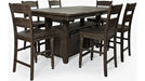 Jofran Madison County High/Low Dining Table in Barnwood - Holmwood's Furniture & Design Center (Somersworth, NH)