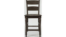 Jofran Madison County Ladderback Counter Stool in Barnwood (Set of 2) - Holmwood's Furniture & Design Center (Somersworth, NH)