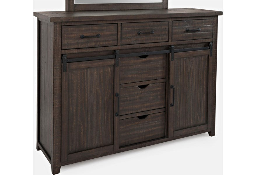 Jofran Madison County Door Dresser in Barnwood - Holmwood's Furniture & Design Center (Somersworth, NH)