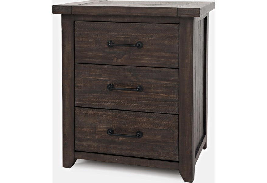 Jofran Madison County Power Nightstand in Barnwood - Holmwood's Furniture & Design Center (Somersworth, NH)