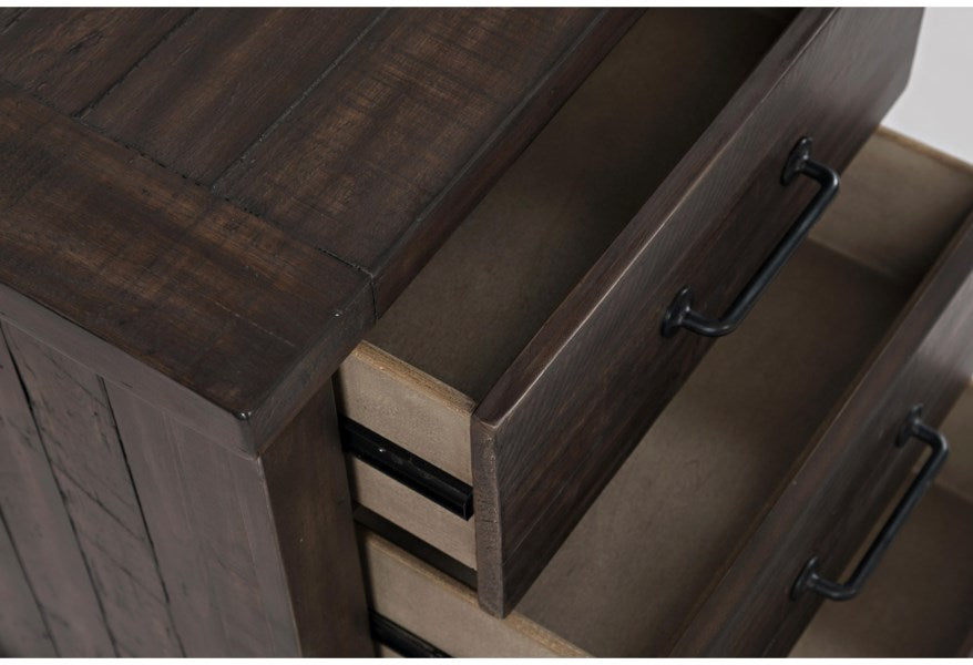 Jofran Madison County Power Nightstand in Barnwood - Holmwood's Furniture & Design Center (Somersworth, NH)
