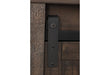 Jofran Madison County King Barn Door Bed in Barnwood - Holmwood's Furniture & Design Center (Somersworth, NH)