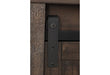 Jofran Madison County Queen Barn Door Bed in Barnwood - Holmwood's Furniture & Design Center (Somersworth, NH)