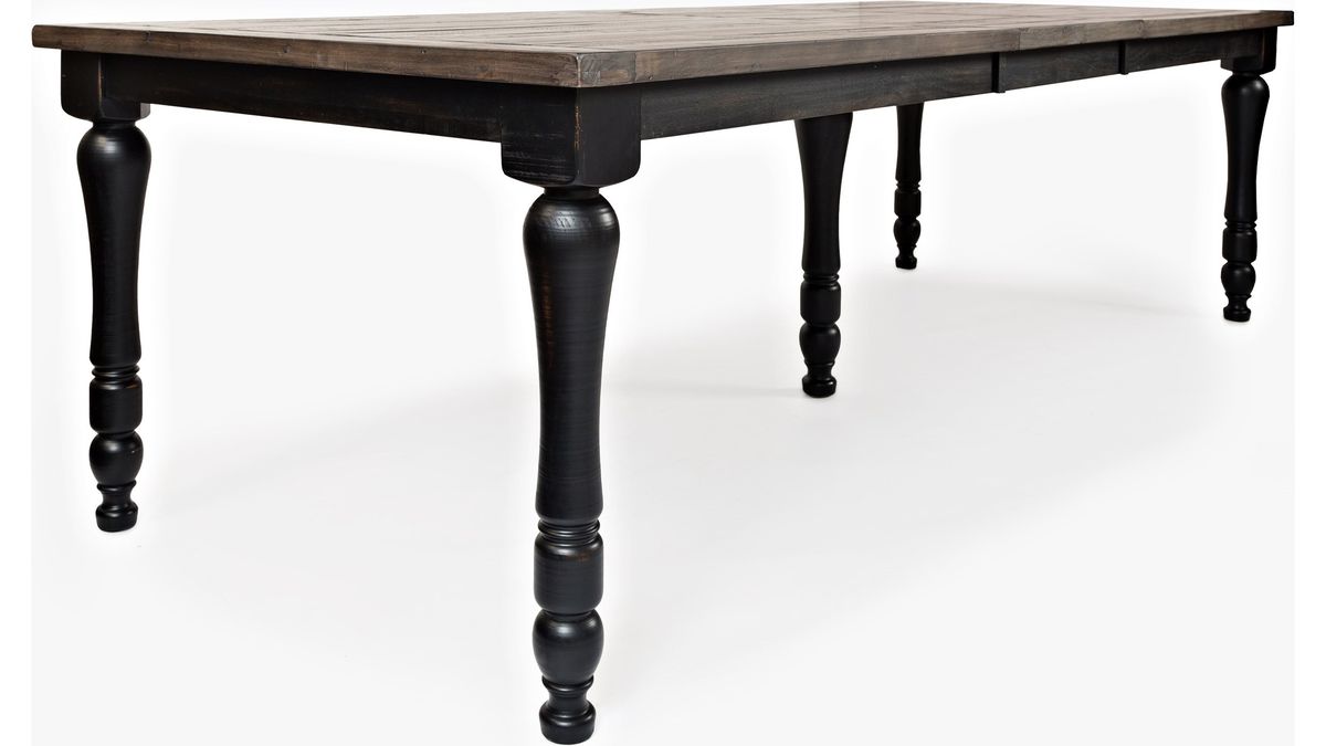 Jofran Madison County Rectangle Extension Dining Table in Vintage Black - Holmwood's Furniture & Design Center (Somersworth, NH)