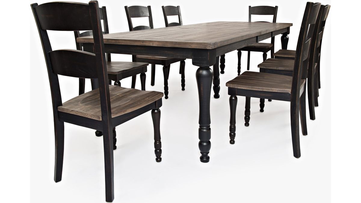 Jofran Madison County Rectangle Extension Dining Table in Vintage Black - Holmwood's Furniture & Design Center (Somersworth, NH)
