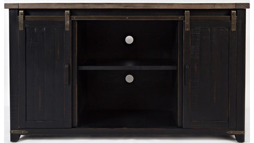 Jofran Madison County 60" Barn Door Server in Vintage Black - Holmwood's Furniture & Design Center (Somersworth, NH)