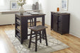 Jofran Madison County Rustic Reclaimed Pine Farmhouse 3 Piece Counter Height Dining Set in Vintage Black - Holmwood's Furniture & Design Center (Somersworth, NH)