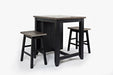 Jofran Madison County Rustic Reclaimed Pine Farmhouse 3 Piece Counter Height Dining Set in Vintage Black image