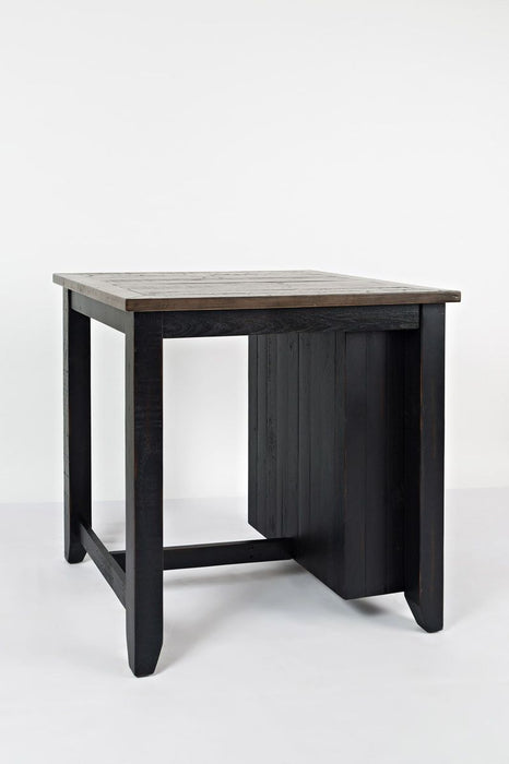 Jofran Madison County Rustic Reclaimed Pine Farmhouse 3 Piece Counter Height Dining Set in Vintage Black - Holmwood's Furniture & Design Center (Somersworth, NH)