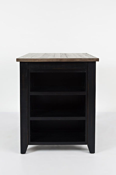 Jofran Madison County Rustic Reclaimed Pine Farmhouse 3 Piece Counter Height Dining Set in Vintage Black - Holmwood's Furniture & Design Center (Somersworth, NH)