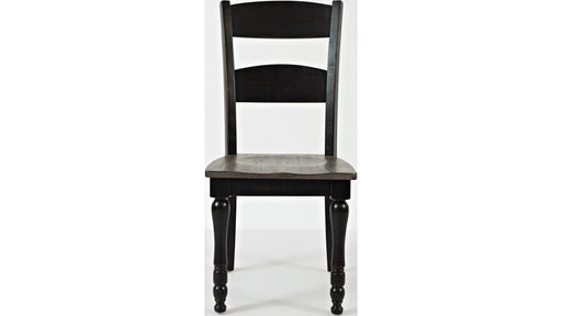 Jofran Madison County Ladderback Dining Chair in Vintage Black (Set of 2) - Holmwood's Furniture & Design Center (Somersworth, NH)