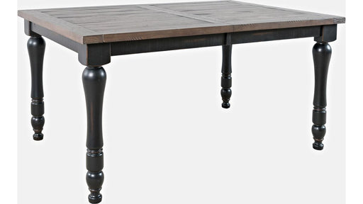 Jofran Madison County Rectangle Extension Dining Table in Vintage Black - Holmwood's Furniture & Design Center (Somersworth, NH)
