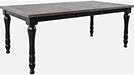 Jofran Madison County Rectangle Extension Dining Table in Vintage Black - Holmwood's Furniture & Design Center (Somersworth, NH)