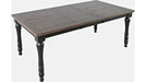 Jofran Madison County Rectangle Extension Dining Table in Vintage Black - Holmwood's Furniture & Design Center (Somersworth, NH)