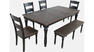 Jofran Madison County Rectangle Extension Dining Table in Vintage Black - Holmwood's Furniture & Design Center (Somersworth, NH)